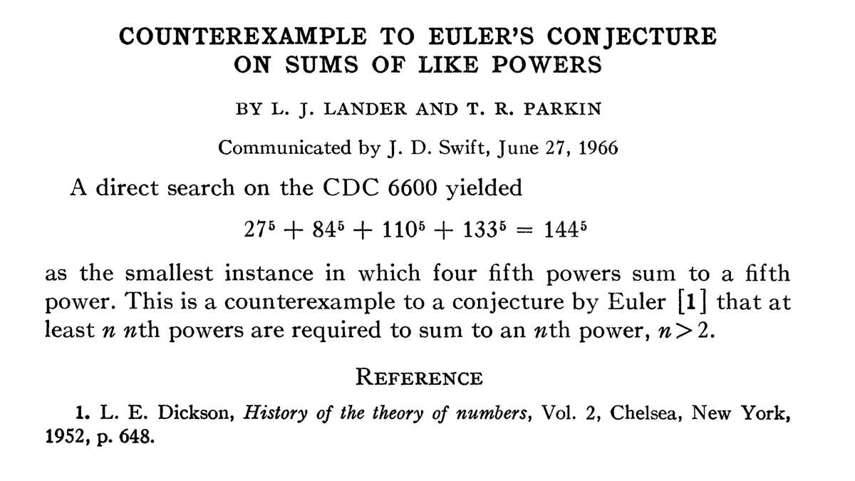 A short mathematical proof by a counterexample